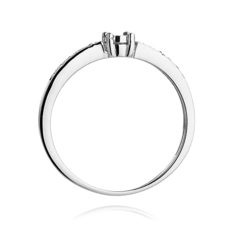 Pierścionek W467 Diament 0,02ct białe złoto