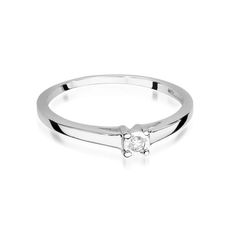 Pierścionek W471 Diament 0,03ct białe złoto