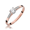 Pierścionek W399 Diament 0,15ct różowe złoto