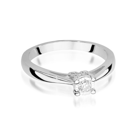 Pierścionek W475 Diament 0,08ct białe złoto