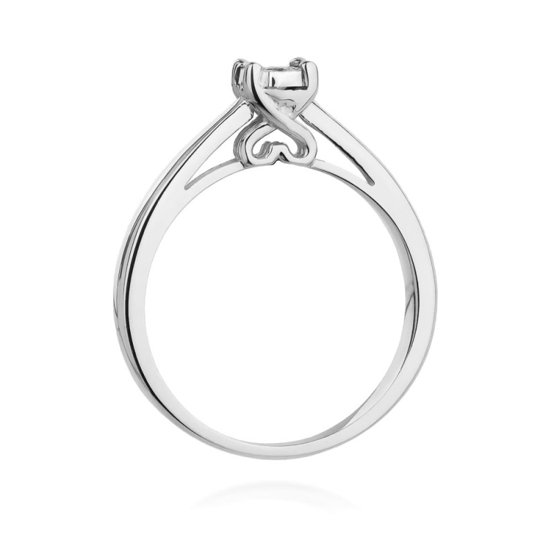 Pierścionek W475 Diament 0,08ct białe złoto