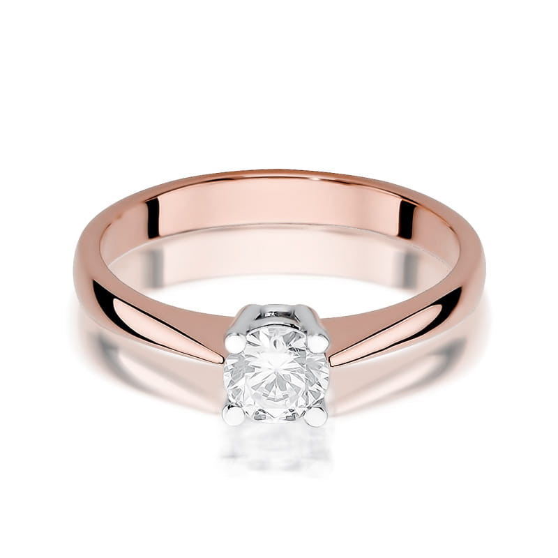 Pierścionek W404 Diament 0,50ct różowe złoto