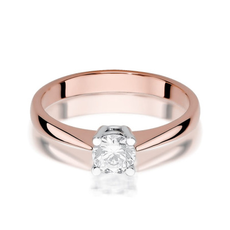 Pierścionek W404 Diament 0,50ct różowe złoto