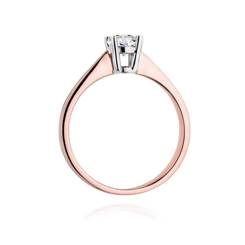 Pierścionek W404 Diament 0,50ct różowe złoto