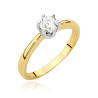 Pierścionek W482 Diament 0,40ct żółte złoto