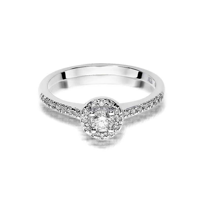 Pierścionek W477 Diament 0,30ct białe złoto