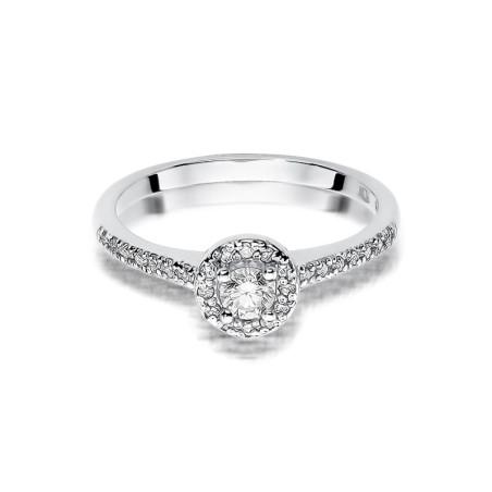 Pierścionek W477 Diament 0,30ct białe złoto
