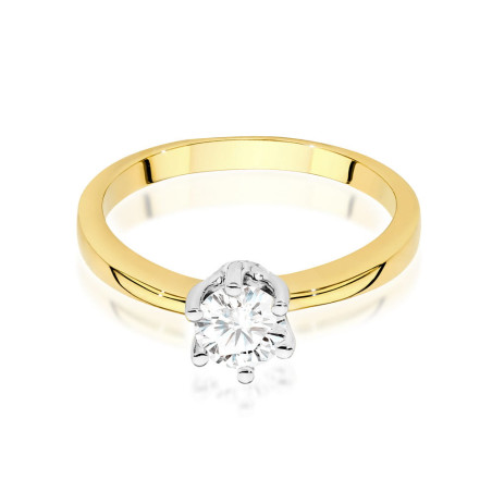 Pierścionek W482 Diament 0,50ct żółte złoto