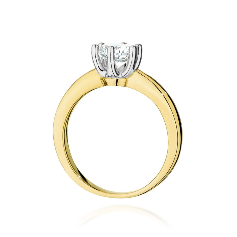 Pierścionek W482 Diament 0,70ct żółte złoto