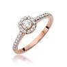 Pierścionek W406 Diament 0,15ct różowe złoto