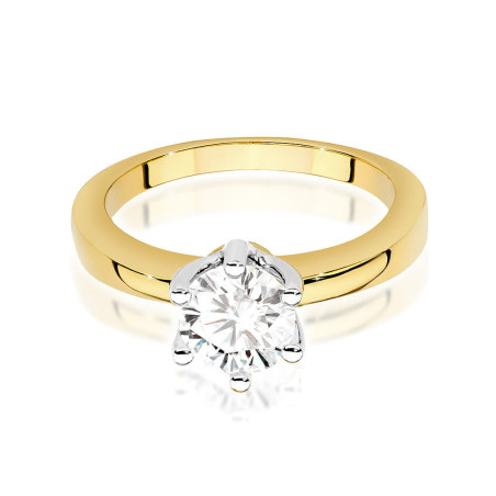 Pierścionek W482 Diament 1,00ct żółte złoto