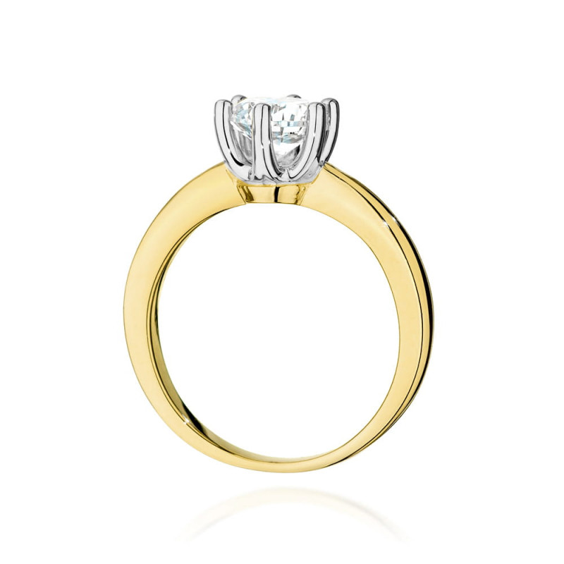 Pierścionek W482 Diament 1,00ct żółte złoto