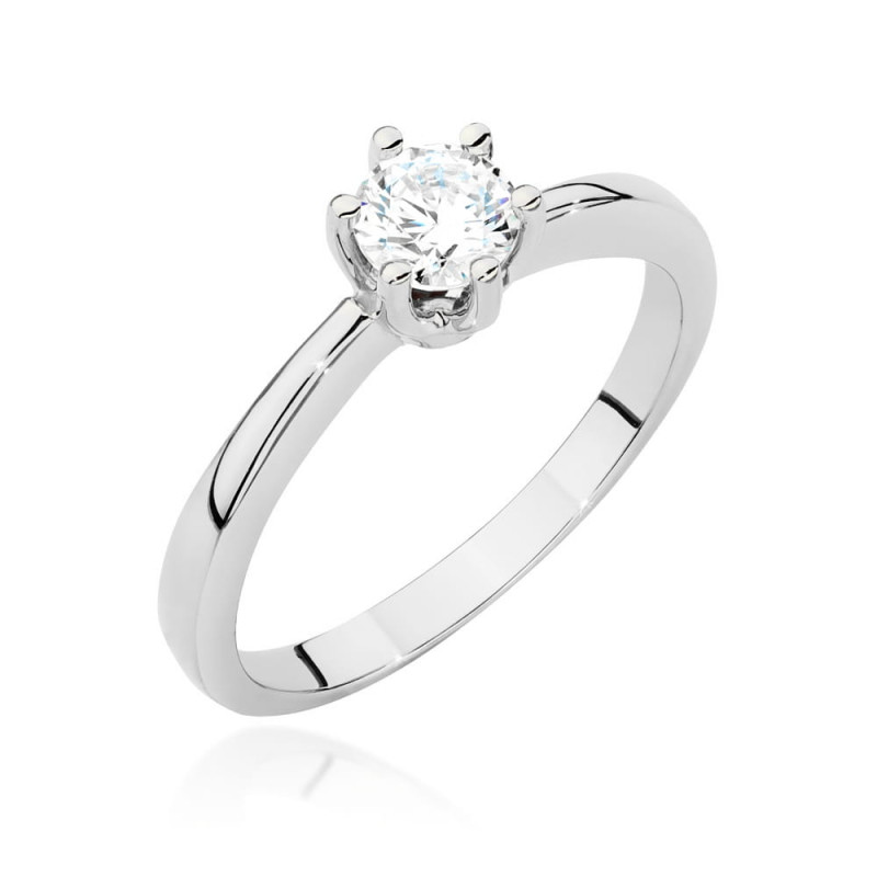 Pierścionek W482 Diament 0,40ct białe złoto