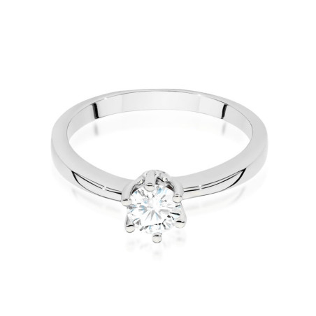 Pierścionek W482 Diament 0,40ct białe złoto