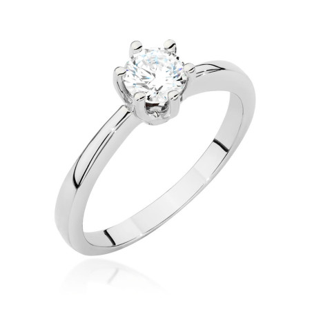 Pierścionek W482 Diament 0,50ct białe złoto