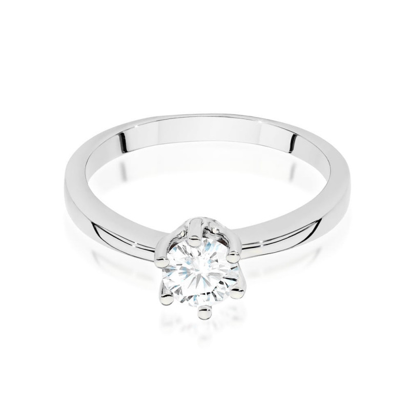 Pierścionek W482 Diament 0,50ct białe złoto