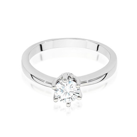Pierścionek W482 Diament 0,50ct białe złoto