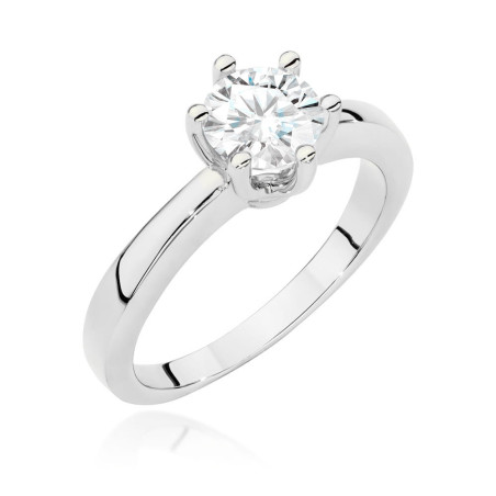 Pierścionek W482 Diament 0,70ct białe złoto