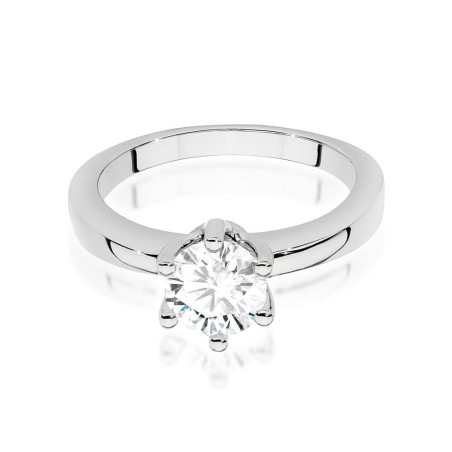 Pierścionek W482 Diament 0,70ct białe złoto