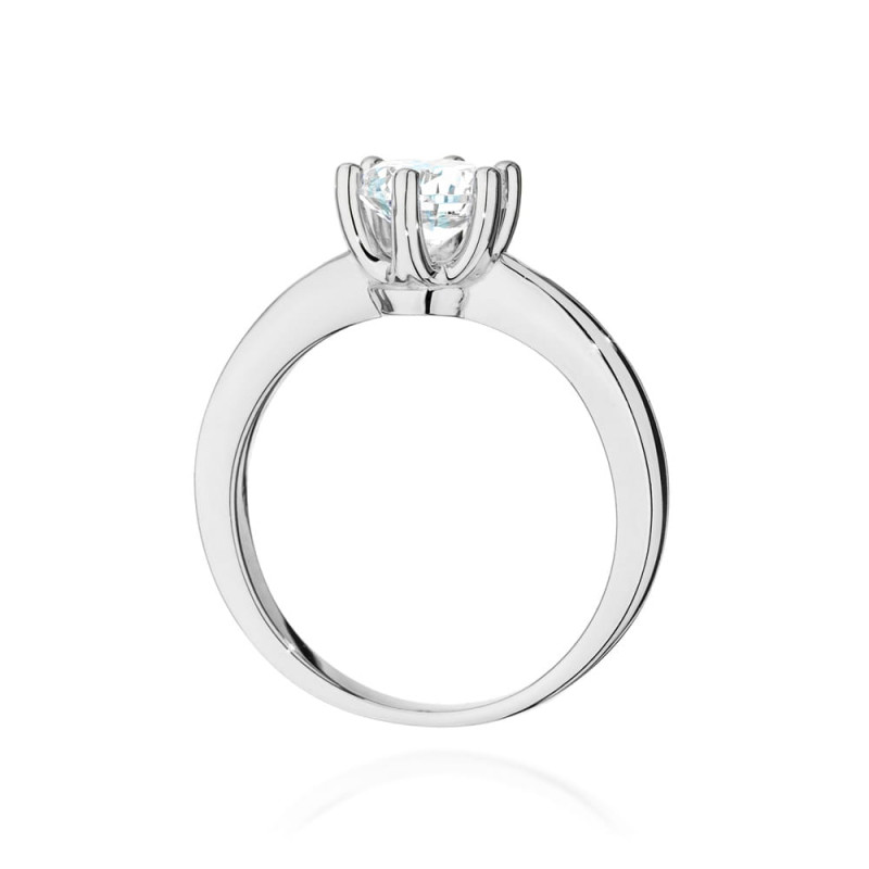 Pierścionek W482 Diament 0,70ct białe złoto