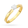 Pierścionek W484 Diament 0,10ct żółte złoto