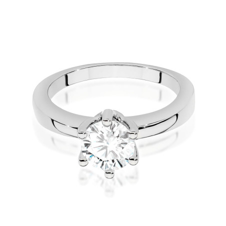 Pierścionek W482 Diament 1,00ct białe złoto