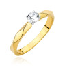 Pierścionek W484 Diament 0,15ct żółte złoto