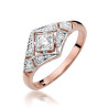 Pierścionek W412 Diament 0,10ct różowe złoto