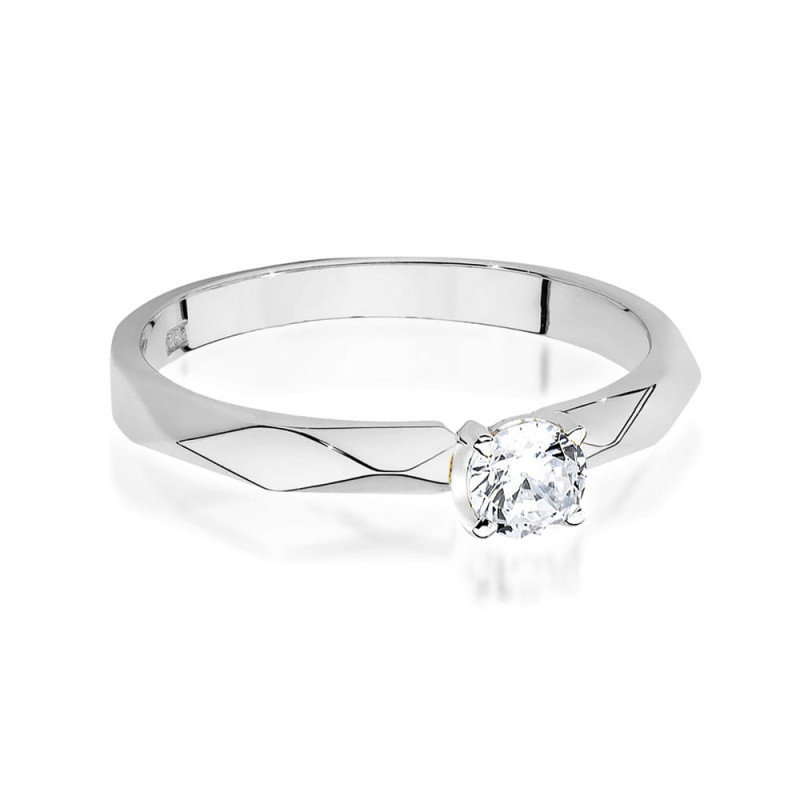 Pierścionek W484 Diament 0,20ct białe złoto