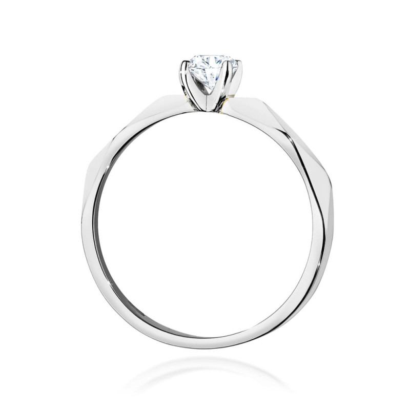 Pierścionek W484 Diament 0,20ct białe złoto
