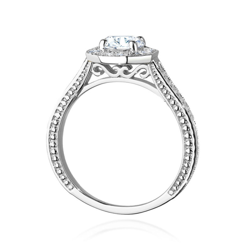 Pierścionek W498 Diament 0,70ct białe złoto