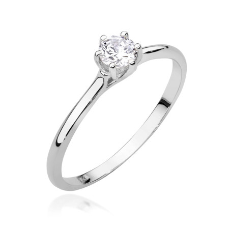 Pierścionek W499 Diament 0,20ct białe złoto
