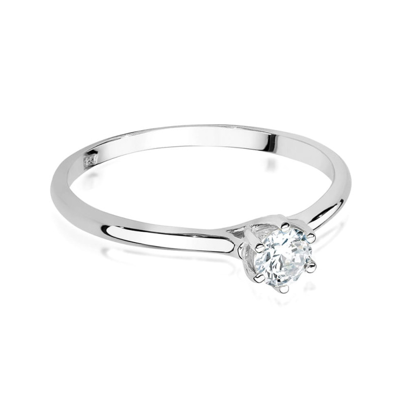 Pierścionek W499 Diament 0,20ct białe złoto