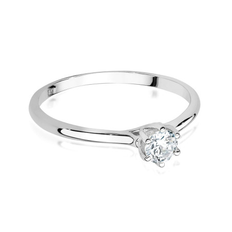 Pierścionek W499 Diament 0,20ct białe złoto
