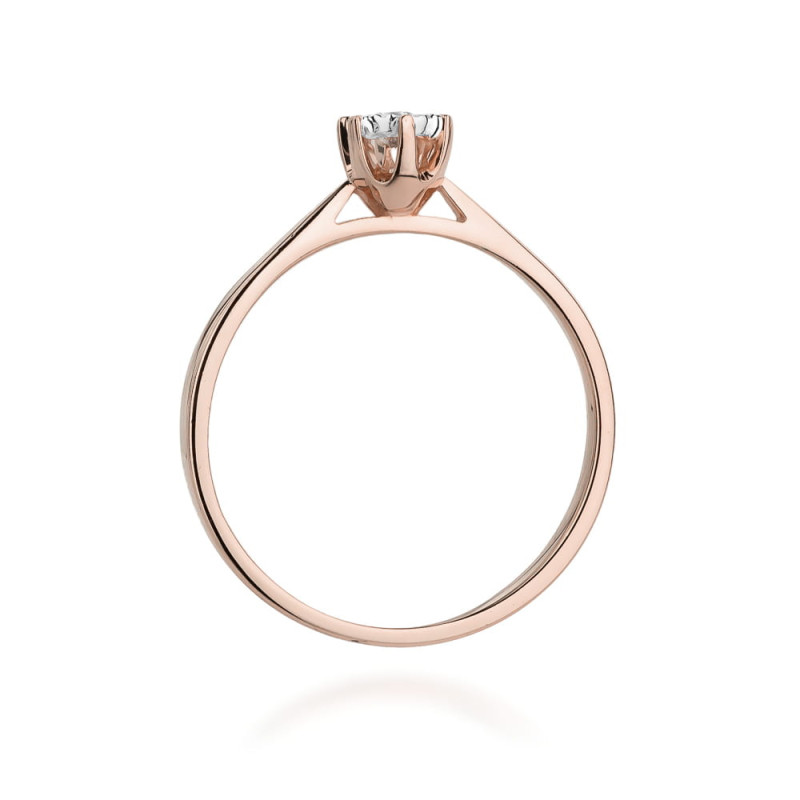 Pierścionek W426 Diament 0,05ct różowe złoto