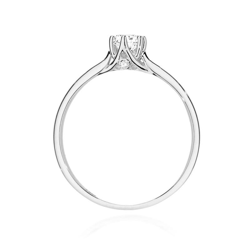 Pierścionek W499 Diament 0,25ct białe złoto