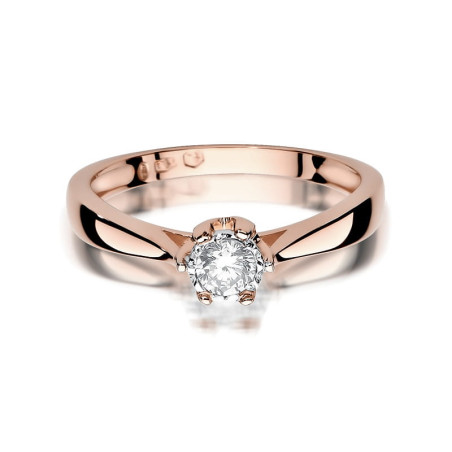 Pierścionek W429 Diament 0,20ct różowe złoto