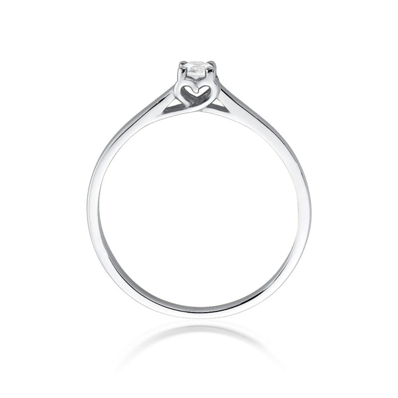 Pierścionek W506 Diament 0,12ct białe złoto
