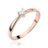 Pierścionek W433 Diament 0,10ct różowe złoto