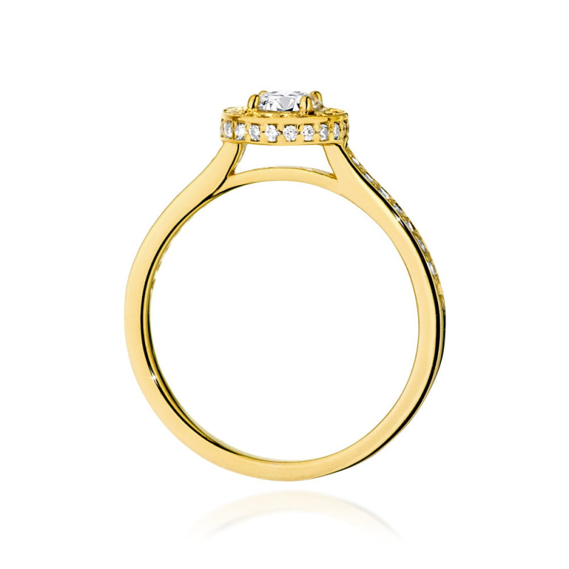 Pierścionek W508 Diament 0,50ct żółte złoto