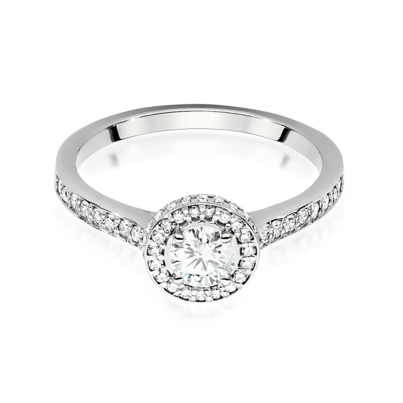Pierścionek W508 Diament 0,40ct białe złoto