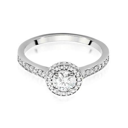 Pierścionek W508 Diament 0,40ct białe złoto