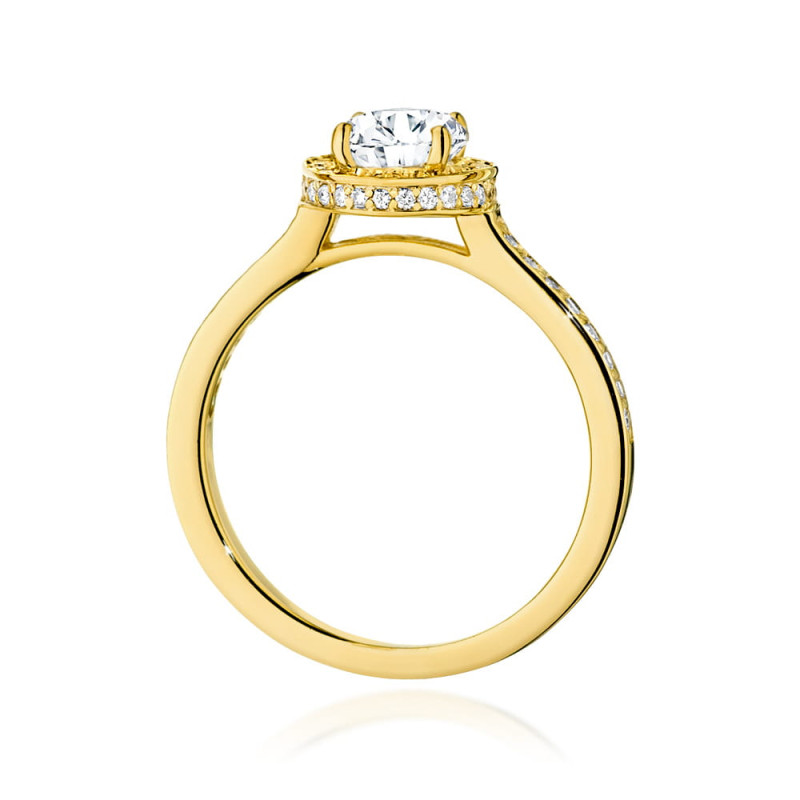 Pierścionek W508 Diament 0,70ct żółte złoto