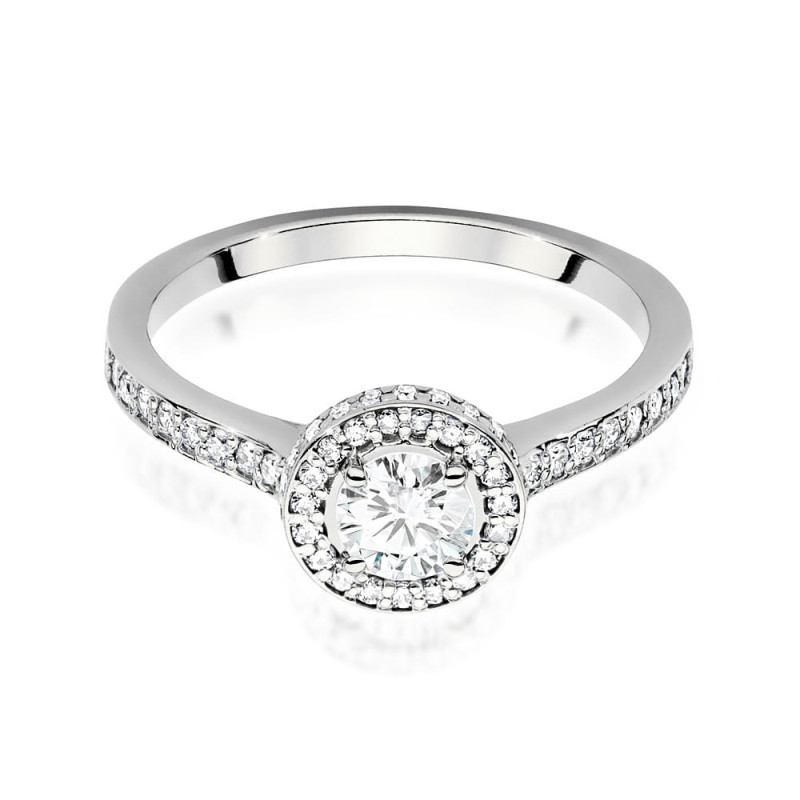 Pierścionek W508 Diament 0,50ct białe złoto