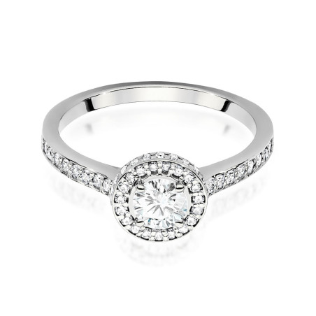 Pierścionek W508 Diament 0,50ct białe złoto