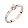 Pierścionek W435 Diament 0,10ct różowe złoto