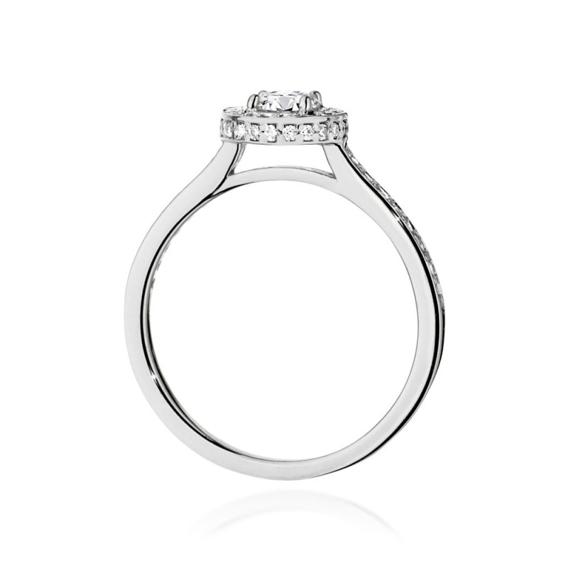 Pierścionek W508 Diament 0,50ct białe złoto