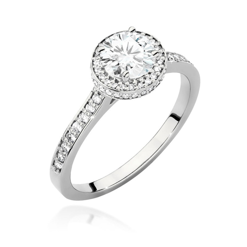 Pierścionek W508 Diament 0,70ct białe złoto