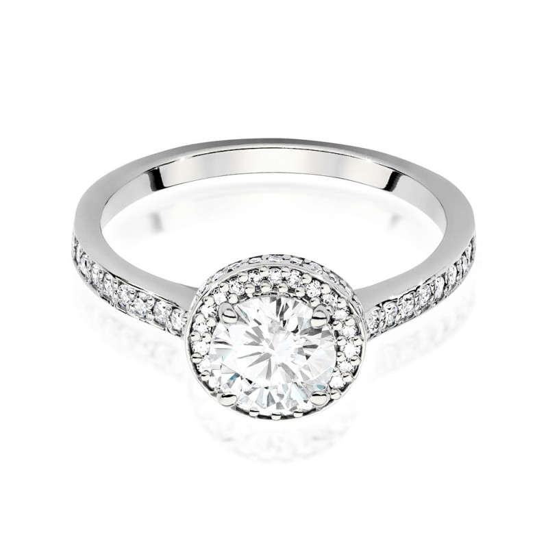 Pierścionek W508 Diament 0,70ct białe złoto