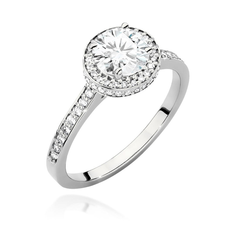 Pierścionek W508 Diament 1,00ct białe złoto